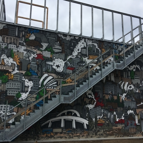 Mural art for the community center Jablonecká